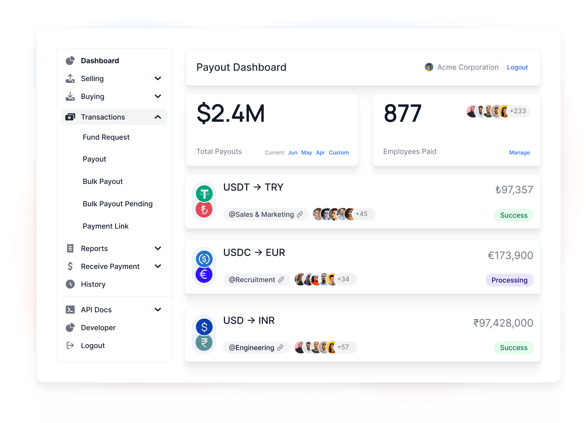 global payouts faster with onramp money business